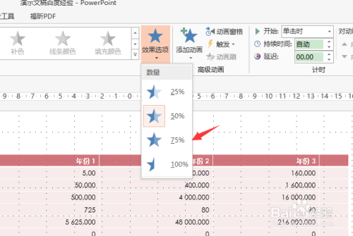 ppt怎么使动画播放后表格的颜色呈半透明?