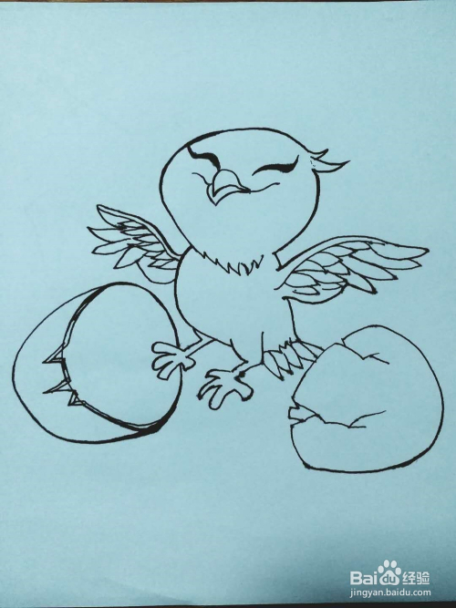 《破壳小鸡》的画法