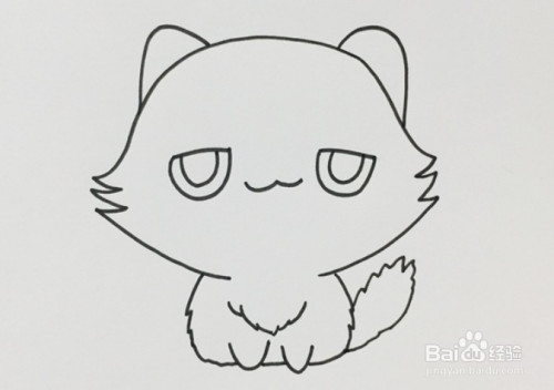 简笔画系列简易猫画法