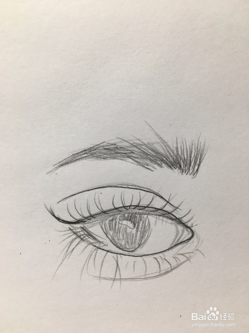 眼睛怎么画 眼睛线描画