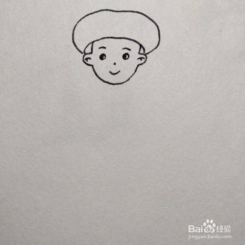 少数民族服饰简笔画-如何画普米族卡通儿童画