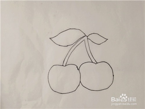少儿简笔画教程—如何用蜡笔一步一步画出樱桃