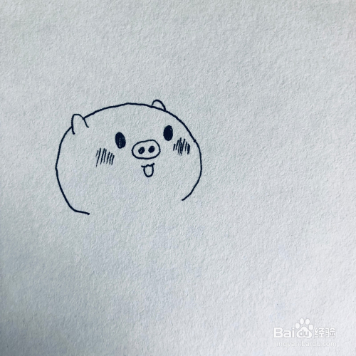 猪猪新年愿望表情包简笔画绘画流程