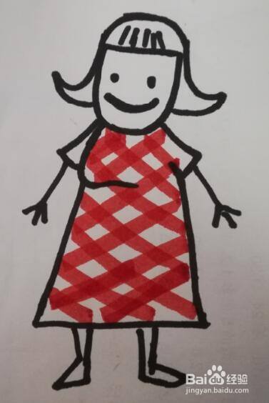 儿童简笔画 妈妈的画法