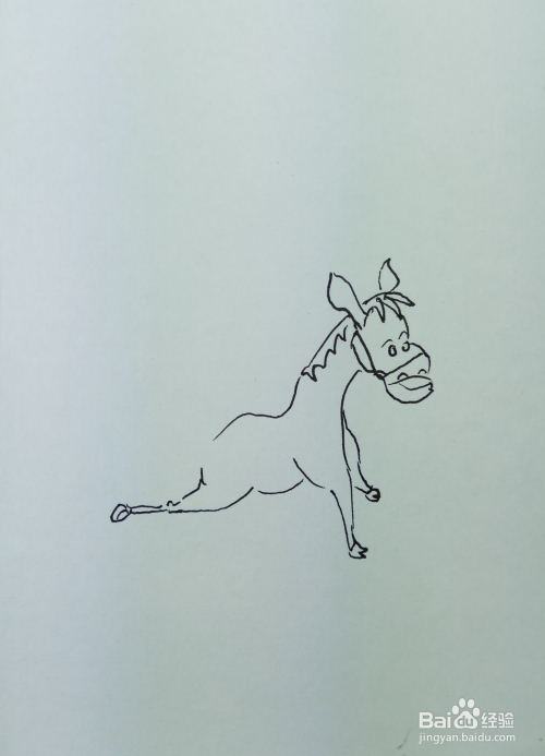 怎样画简笔画"摸驴尾巴的男人"?