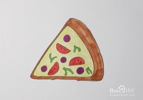 披萨的简笔画怎么画