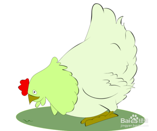 简笔画--卡通版吃虫的母鸡画法