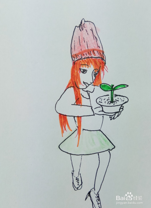 怎样画儿童简笔画"我的植物发芽了"?