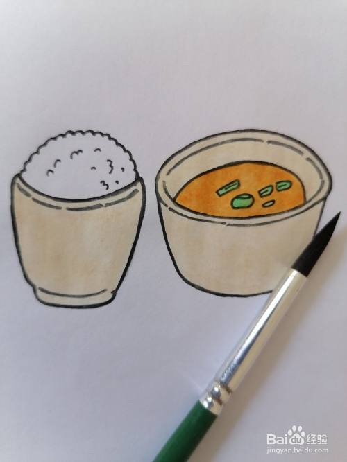一饭一汤怎么画