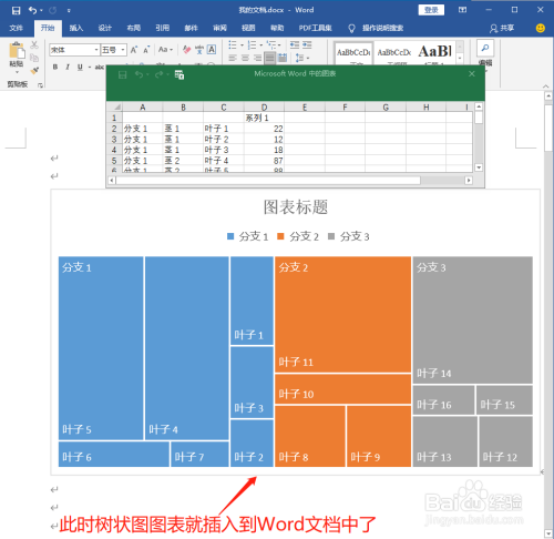 word中如何插入图表之树状图