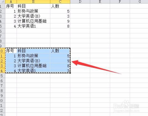 excel中相同的两个表格的数字相加