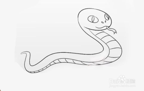 如何画一条卡通蛇