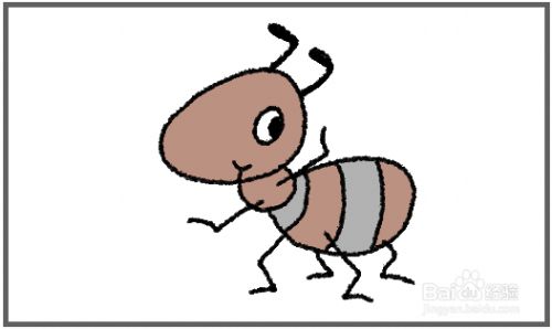 大蚂蚁怎么简笔画