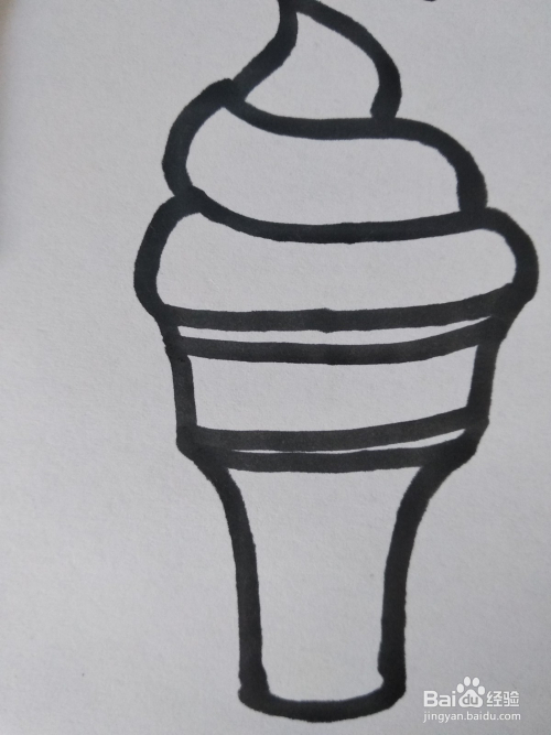 冰淇淋的简笔画怎么画