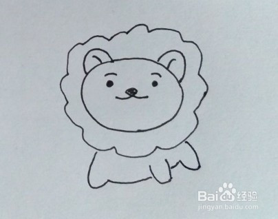 简笔画教程:如何一步一步画一头小狮子
