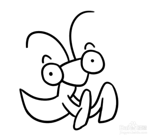 幼儿园如何教小朋友画螳螂的简笔画?