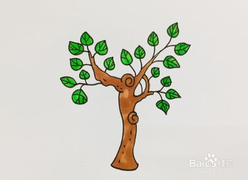 桑树的简笔画教程