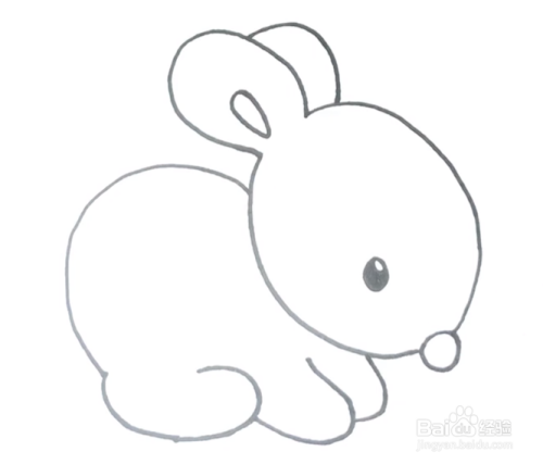 少儿简笔画——如何用彩笔一笔一笔画兔子(2)