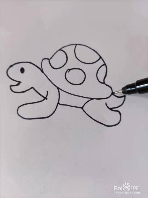 小乌龟的简笔画怎么画?