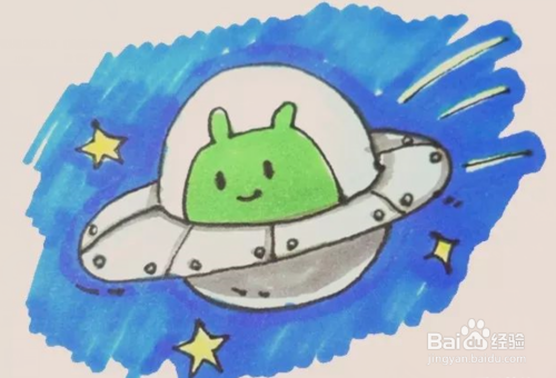 如何教小朋友画外星人ufo的简笔画教程