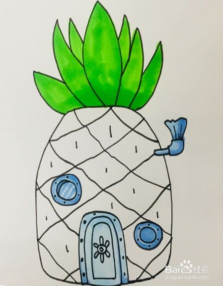菠萝屋怎么画