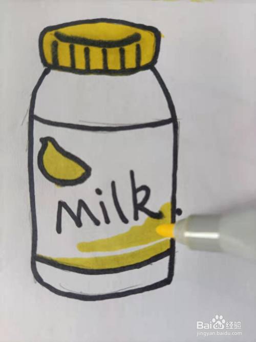 牛奶的简笔画怎么画?