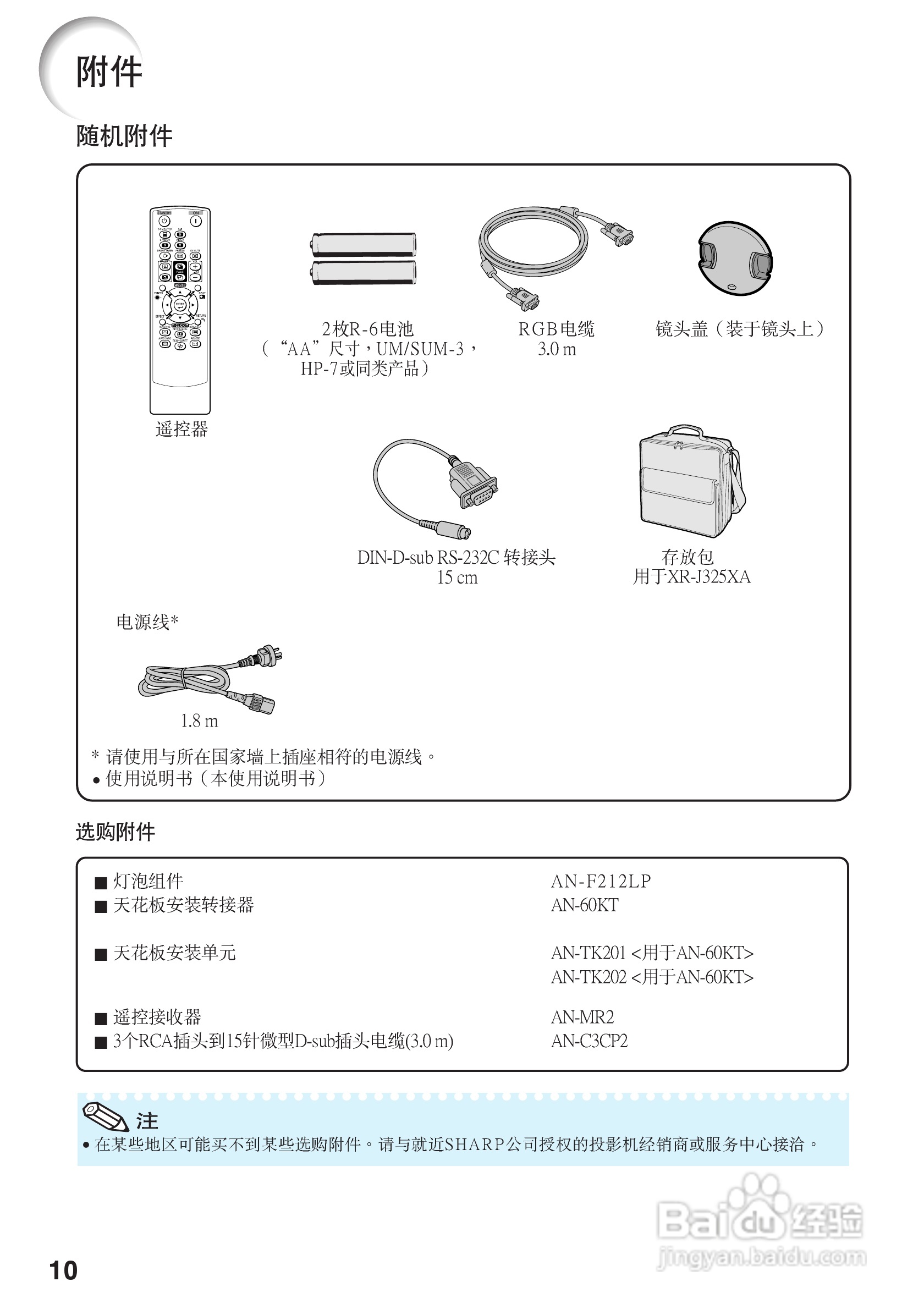 夏普xr-j325xa投影机使用说明书:[2]