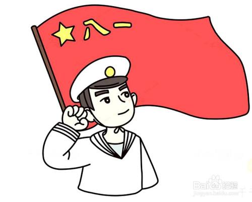 怎么画关于建军节主题的简笔画