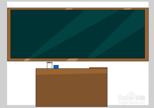 flash绘制一个讲台黑板的场景