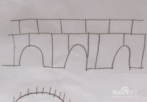 儿童简笔画拱桥的多种画法