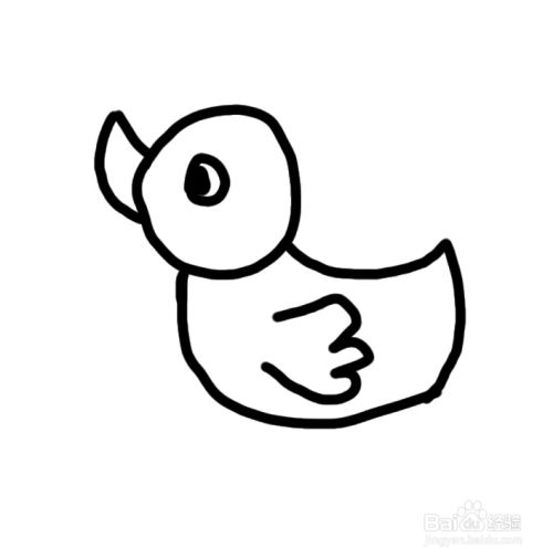 儿童彩色简笔画入门怎么画动物小鸭子
