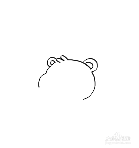 卡通简笔画:开心的小熊