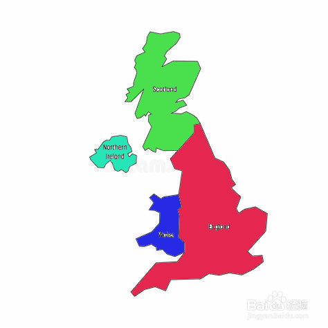 英国地图简笔画