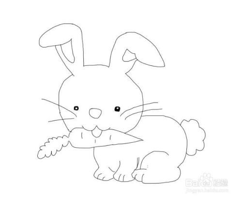 画一只最简单的小兔子
