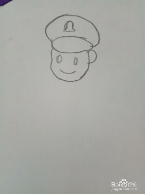 敬礼的警察叔叔怎么画?