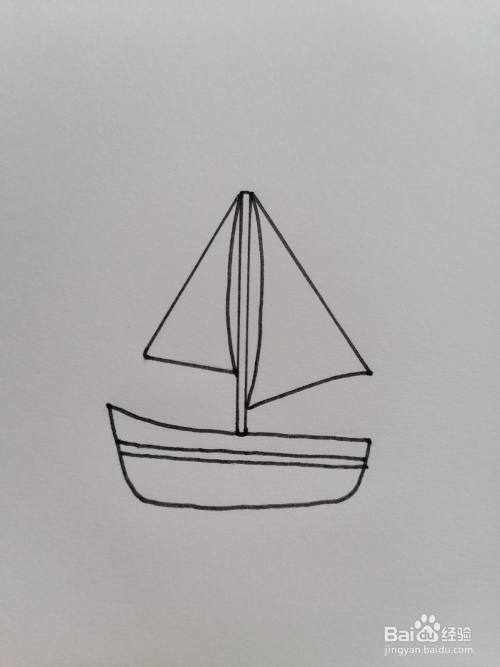 帆船简笔画怎么画