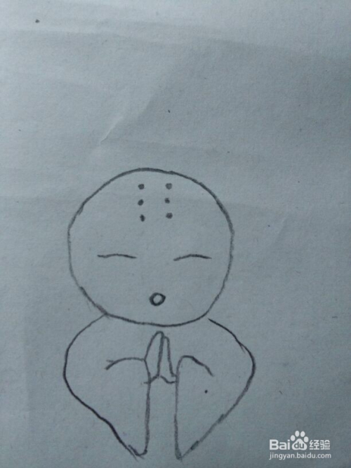 光头小和尚怎么画