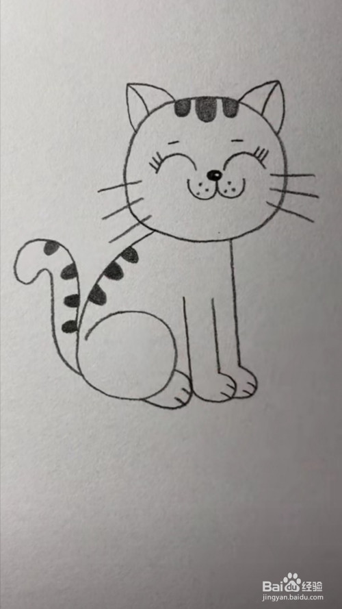 工具/原料 白纸 铅笔 橡皮擦 方法/步骤 1 先画一个数字6,再画小猫的