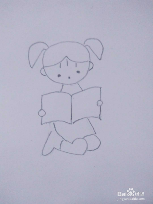 简笔画-如何画小朋友看书?