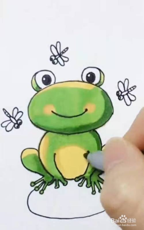 卡通青蛙怎么画
