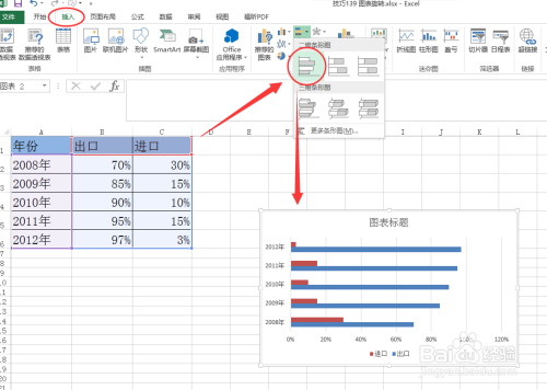 excel如何制作背离式条形图?