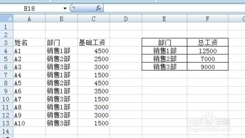 sumif条件函数的用法