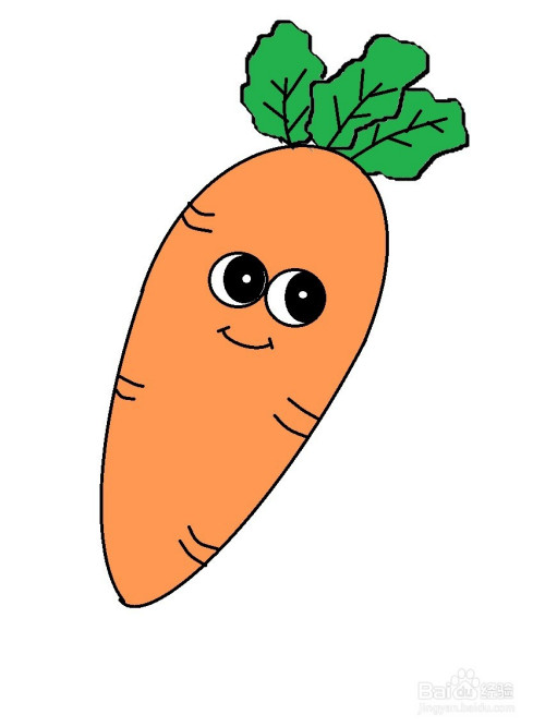 怎样画可爱的胡萝卜