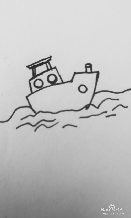 简笔画-海上轮船怎么画