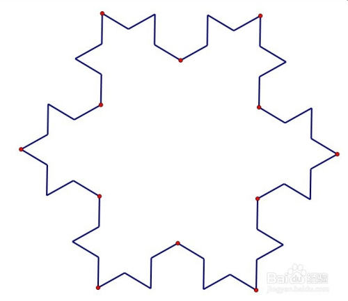 几何画板如何绘制雪花图案(柯赫曲线)