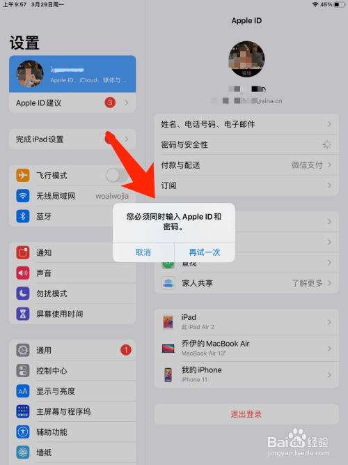 怎么查看ipad的id账号和密码