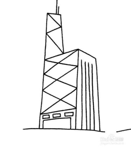 高楼大厦的简笔画