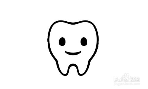 如何画出一个可爱的牙齿简笔画?