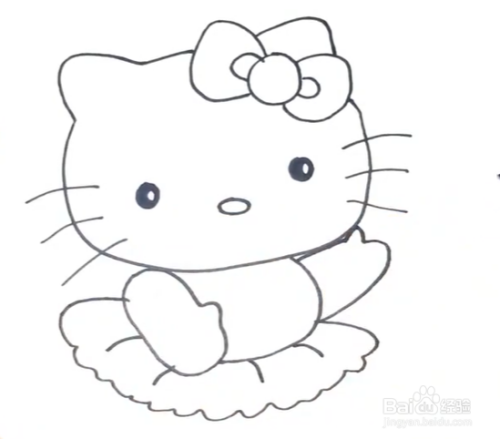 hellokitty凯蒂猫的简笔画画法