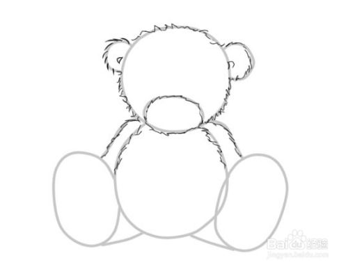 如何用铅笔画泰迪熊